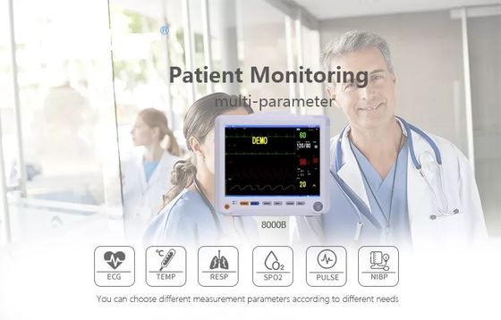 12 ইঞ্চি মাল্টিপ্যারামিটার রোগী মনিটর ETCO2 SPO2 ECG মনিটর মাল্টি প্যারামিটার ICU মনিটর